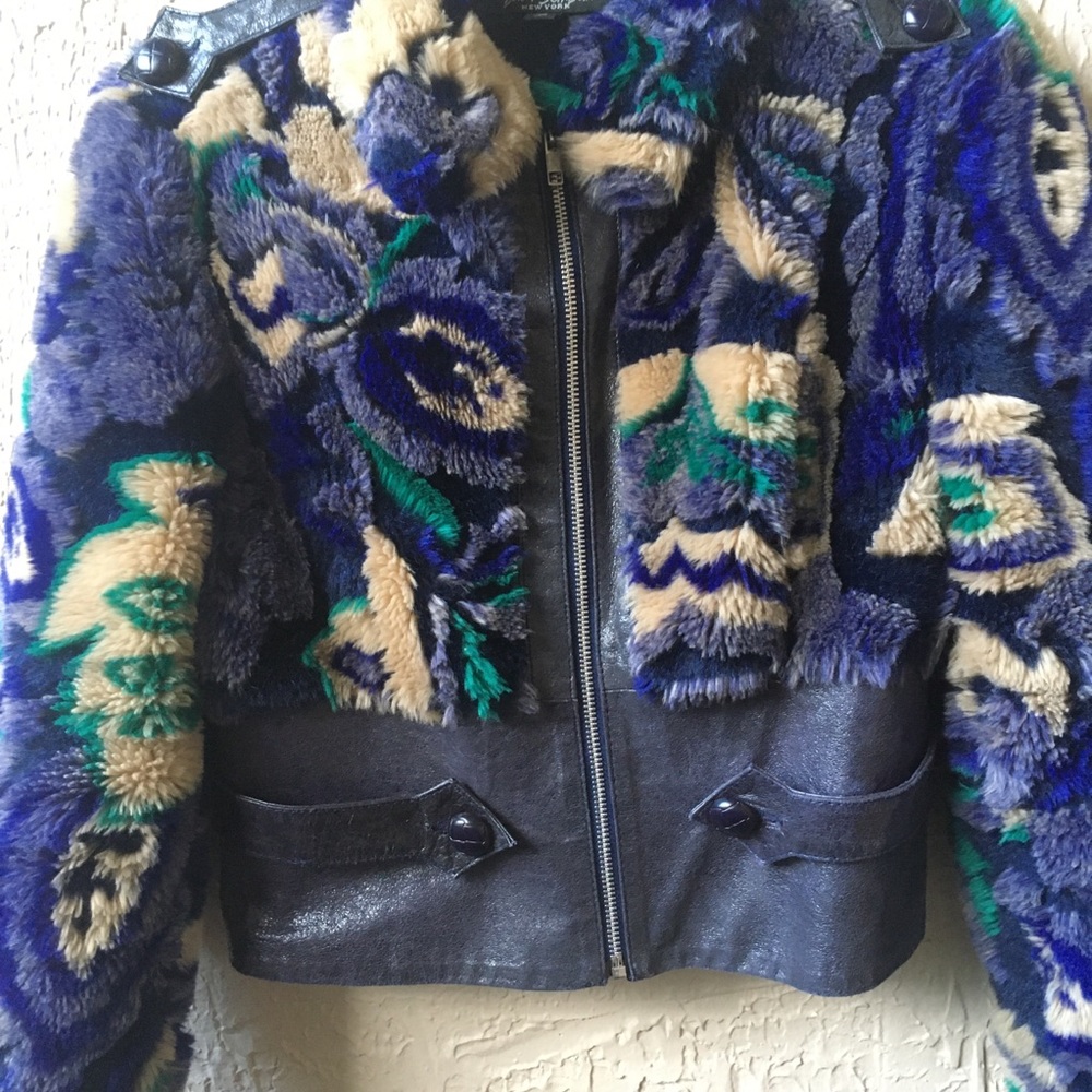 Betsey Johnson Purple and Green Bomber Jacket - Picture 10 of 12
